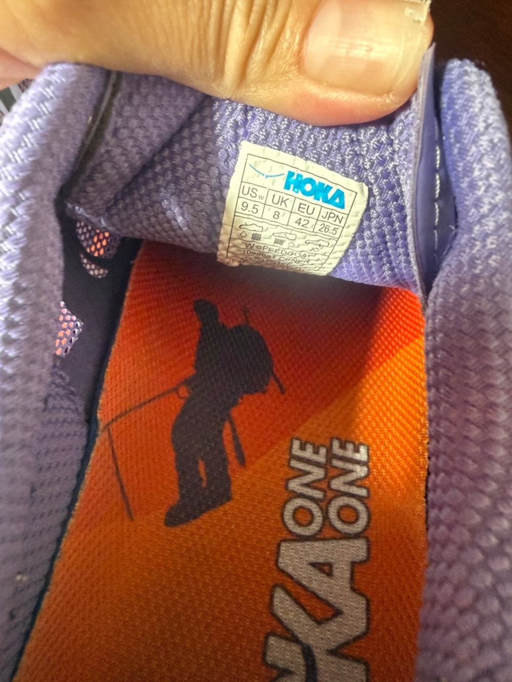 Hoka Purple Coral Yellow Speedgoat Women's Trail Shoes
(9.5) - Picture 9 of 15